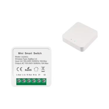 Imagem de Interruptor Inteligente Mini Tuya Wifi Zigbee 3.0 16A 20A DIY Com Relé