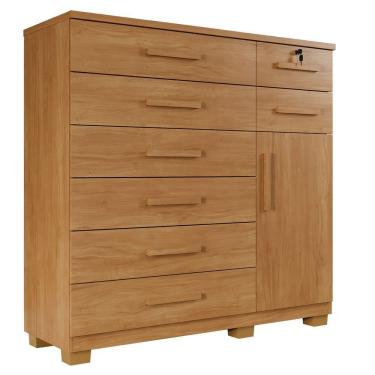 Imagem de Cômoda Pernambuco 8 Gavetas 1 Porta Com Sapateira - Benetil Cinamomo