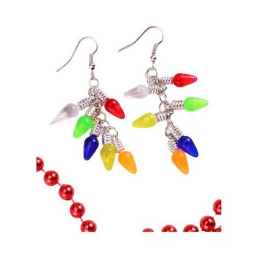 Imagem de Brincos De Moda Com Tema De Natal Em Camadas Coloridas Para Mulheres, 