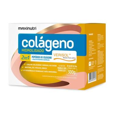 Imagem de Colágeno Em Pó Verisol 30 Sachês Manga Maracujá Maxinutri