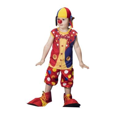 Imagem de Fantasia Palhaço Infantil Roupa Palhacinho Menino com Nariz