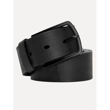 Imagem de Cinto Aramis Masculino Couro Saffiano Preto, 100 cm