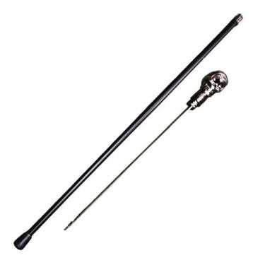 Imagem de Bengala Caveira Aço Funcional e Decorativa Com Lâmina Interna - Tenda 