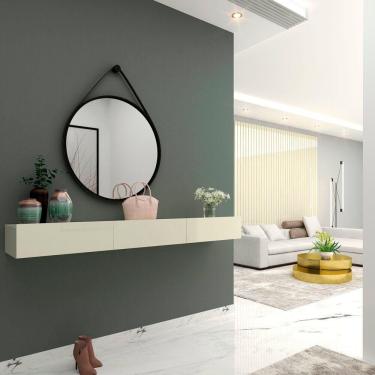 Imagem de Aparador Nicho Sala Suspenso 3 Gavetas 202 Nobre Off White - Gelius