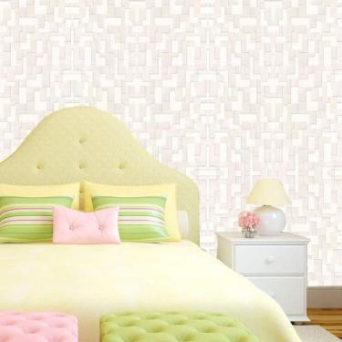 Imagem de Papel De Parede Geométrico Cor Clara Autocolante Lavável