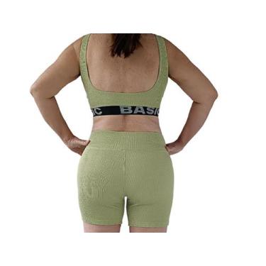 Imagem de Conjunto Academia Microfibra Stretch PINA - PINA FitnessWear, GG, Verd