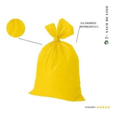 Imagem de Saco De Lixo 20L Reforçado Amarelo 50 Und - Higipack