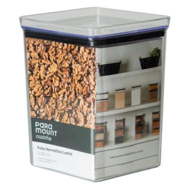 Imagem de Pote Hermético Multiuso Lumini Quadrado Paramount 3.335 ml - Paramount