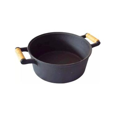 Imagem de Caçarola de Ferro Fundido 2 Alças Sem Tampa - 6 Lt
