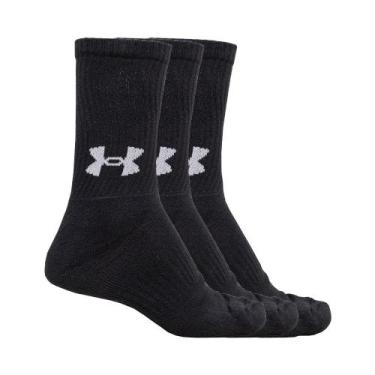 Imagem de Meia Cano Alto Preto Slide  Under Armour, M, Preto