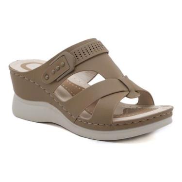 Imagem de Sapatos, cunhas, primavera, verão, confortáveis, casuais, femininos - 