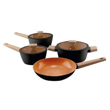 Imagem de Jogo de Panelas Indução 4 Peças Preto Norma Fracalanza