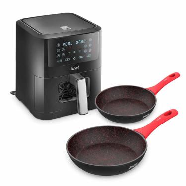 Imagem de Airfryer Ichef Smart Vision 6l E Panelas Home Sauté Grand 24cm E Home Sauté Petit 20cm...