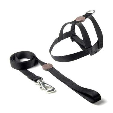 Imagem de Peitoral e Guia Toh Tradicional Black para Cães - Tamanho GG