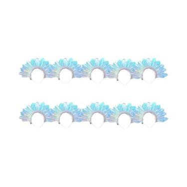 Imagem de Tiara Colorida Com Luzes Laser Para Festas, Performances E Eventos - A