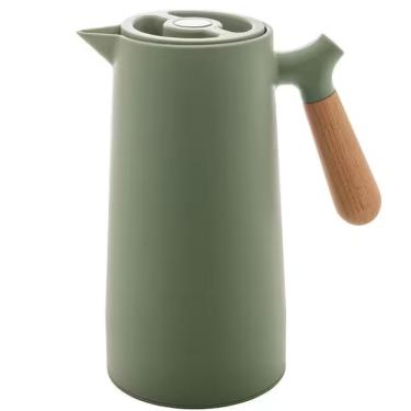 Imagem de Garrafa Térmica Wolff Com Cabo Madeira Nórdica 1l Verde