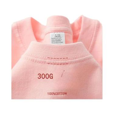 Imagem de Camiseta Unissex De Algodão Pesado Para O Verão, Respirável, Gola Redo