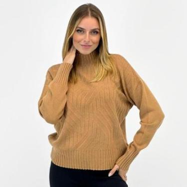 Imagem de Blusa Facinelli Tricot Gola Alta Manga Longa Feminina-Feminino