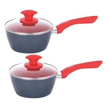 Imagem de Kit 2 Panelas Indução Cerâmica Onix 3,7mm 18cm Antiaderente - CLASS HO