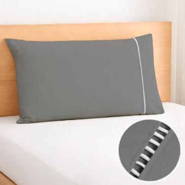 Imagem de 1 Fronha com Ponto Palito 70cm x 50cm Percal 180 Fios - BEM ME QUER , 