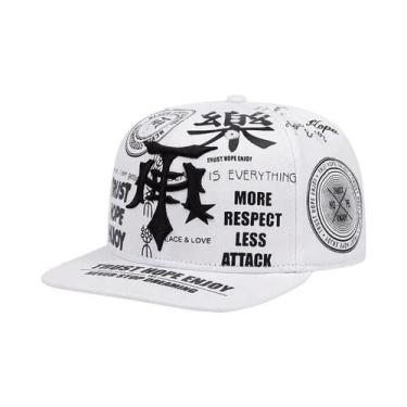 Imagem de Boné De Beisebol Estiloso De Hip Hop Com Bordado De Grafite E Aba Reta