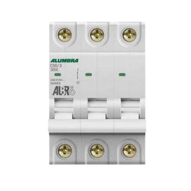 Imagem de Disjuntor DIN Tripolar C50/3 - 240/415V - 50/60Hz - Alumbra