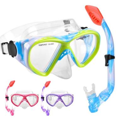 Imagem de Conjunto de snorkel ACQCES Children Dry Top 5-15 anos 180 View Blue