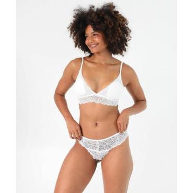 Imagem de Calcinha Fio Dental Renda Marisa Off White, Off white, M