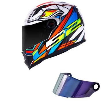 Imagem de Capacete LS2 FF358 Xdron Laranja Mais Viseira Camaleão, 54