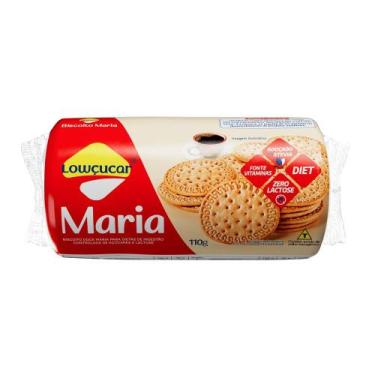 Imagem de Lowçucar Biscoito 110G Maria Zero Lactose Diet Adoçado com Stevia
