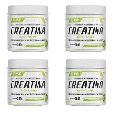 Imagem de Kit 4 Creatina em Pó Zero Carbo 4x300g Sabor LimãoFNB Sports Nutrition