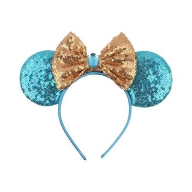Imagem de Tiara De Orelhas De Rato Com Laço De Lantejoulas De 5 Polegadas Para M