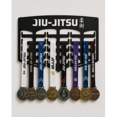Imagem de Porta Medalhas Standard Jiu-Jitsu MDF até 56 Medalhas  Medal