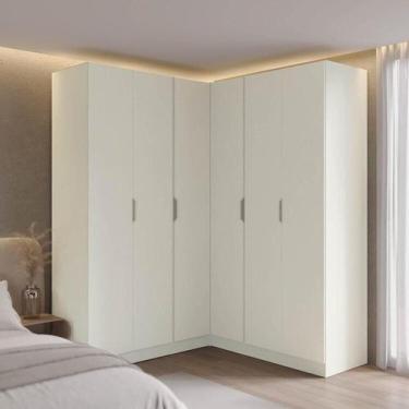 Imagem de Guarda-Roupa Modulado de Canto Linear 4 Peças 6 Portas Orion CabeCasa 