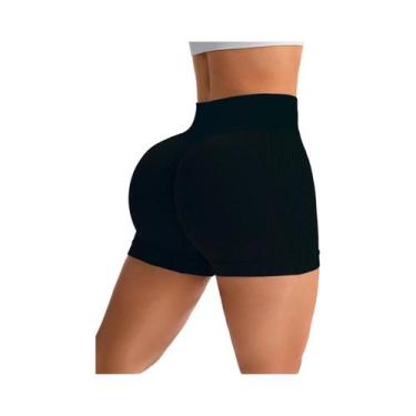 Imagem de Shorts de treino de cintura alta feminino levantamento de bunda barrig