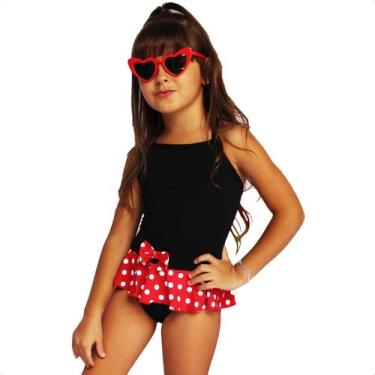 Imagem de Maiô Infantil Menina Juvenil Modinha Lançamento  Maio Princesas Com Ba