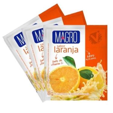 Imagem de Kit 3 Refresco Magro Sabor Laranja Suco Zero Açúcares de 8g