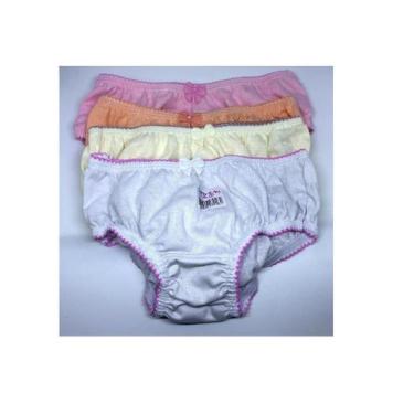 Imagem de Calcinha Infantil de Algodão Lisa M Kit C/ 12 - Famy