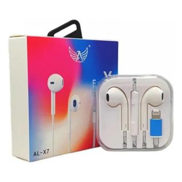 Imagem de Fone De Ouvido Compatível Com Fio Lightning Ear X Al-KA-x7 Compatível 
