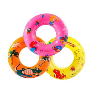 Imagem de Boia Circular Colorida 60cm Cores Vibrantes 100% PVC Piscina - GiftUti