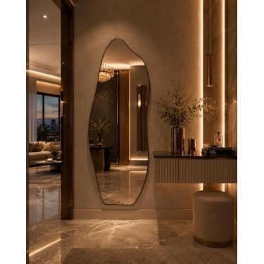 Imagem de Espelho Grande Corpo Inteiro 170x70 Orgânico Luxo Decoração Quarto Sal