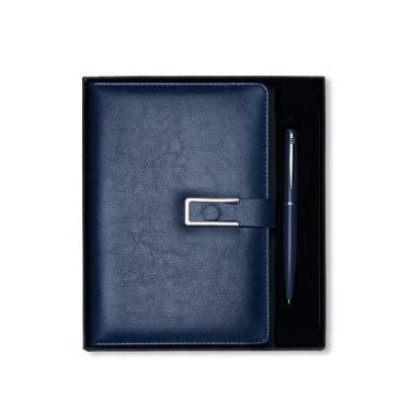 Imagem de Kit Executivo de Caderneta e Caneta Personalizados em material sintéti