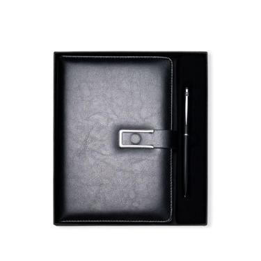 Imagem de Kit Executivo de Caderneta e Caneta Personalizados em material sintéti