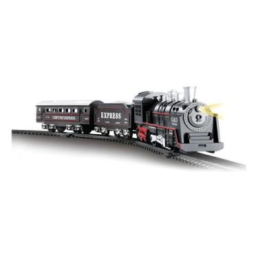 Imagem de Trem Locomotiva Com Pista 67,5cm Luz E Som- Dm Toys
