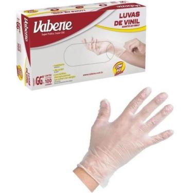Imagem de Luva De Vinil Original Com Pó Ambidestra Descartável 100x GG - Vabene