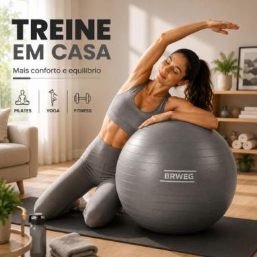 Imagem de Bola Emborrachada Yoga Pilates Atividades Exercícios Gestação com Bomb