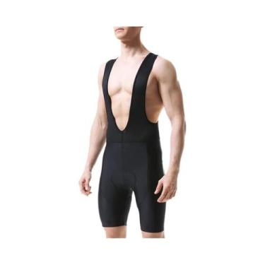 Imagem de Shorts De Ciclismo Masculinos Pretos Com Almofada Coolmax De Silicone 