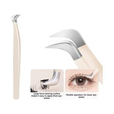 Imagem de Pinça De Precisão Em Aço Inoxidável Para Extensões De Cílios, Ferramen