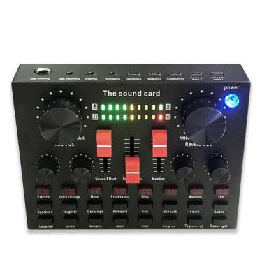 Imagem de Placa de Som Mixer Genérica 12,6 x 10,8 x 4,8 cm com Efeitos - Marca P