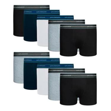 Imagem de Kit 10 Cueca Boxer Lupo Infantil Kids Algodão Nf Original, Sortido, G